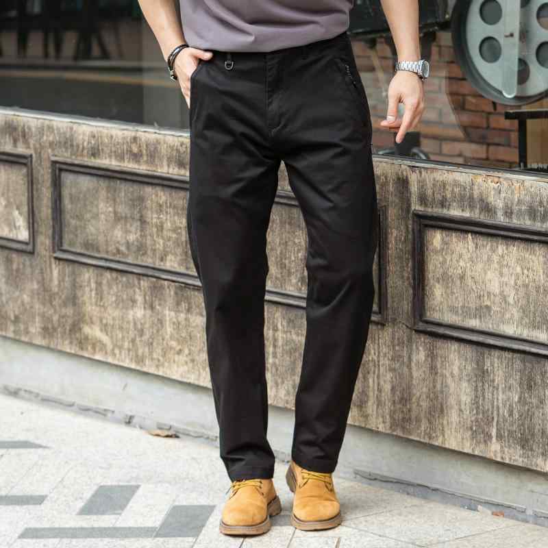 メンズ ファッション 服 男性用 オシャレ シンプル 大人 かっこいい ストリート ブラック ストレート カジュアル パンツ ジッパー ポケット ストレッチ アメリカン ワークパンツ