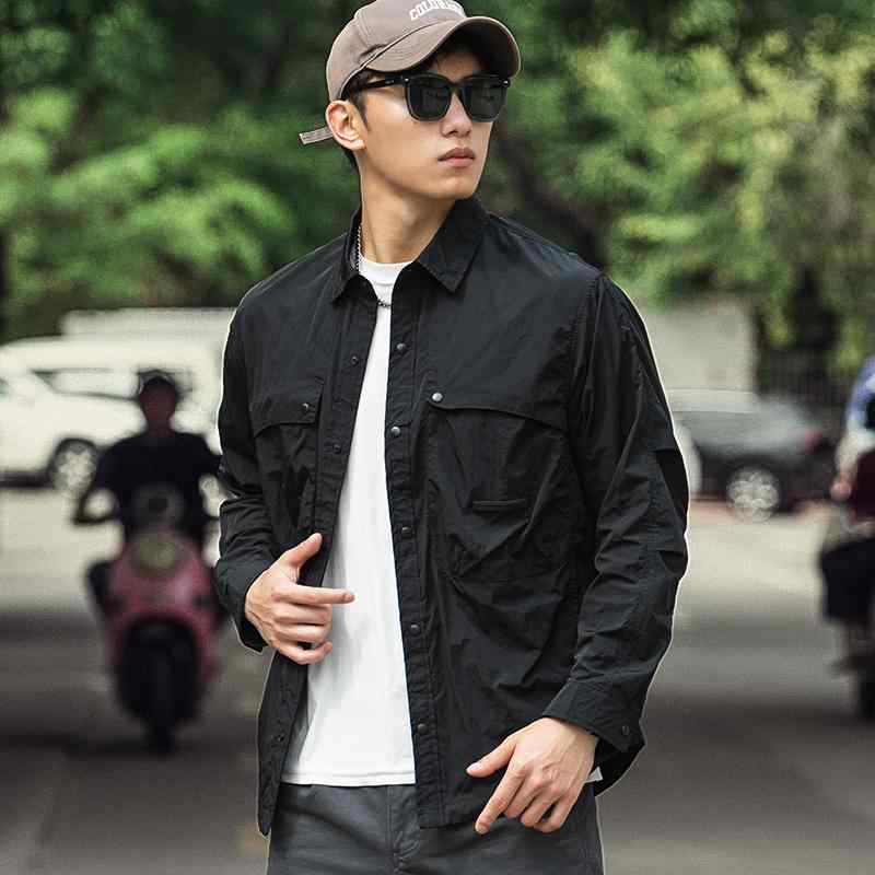 メンズ ファッション 服 男性用 オシャレ シンプル 大人 かっこいい ストリート 日焼け防止 UPF50 クール 釣り 速乾 通気性 軽量 シャツ ジャケット |リコット