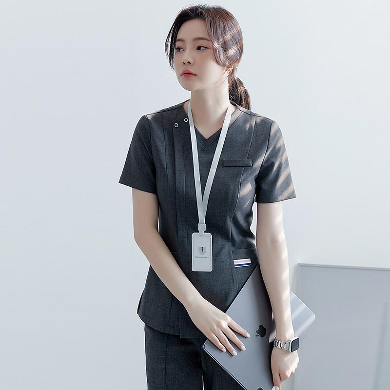 レディース ファッション 業務 ユニフォーム 制服 コスプレ衣装 韓国スタイル 男女兼 服 ナース 病院 整形 外科 医師 白 スプリット スーツ