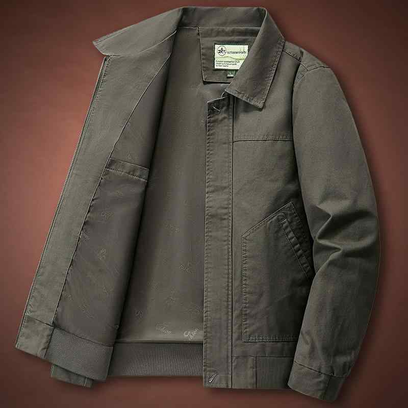 メンズ ファッション 服 男性用 オシャレ シンプル 大人 かっこいい ストリート アメリカン ウォッシュ コットン ジャケット 大きいサイズ ゆったり コート |リコット
