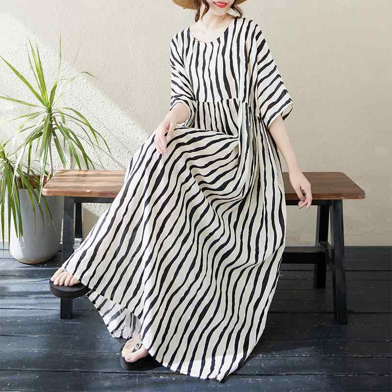 レディース ファッション 服 オシャレ カワイイ 女性用 シンプル 大きめサイズ 服 ボヘミアン ビーチ ドレス ロング スカート コットン リネン 花柄 半袖