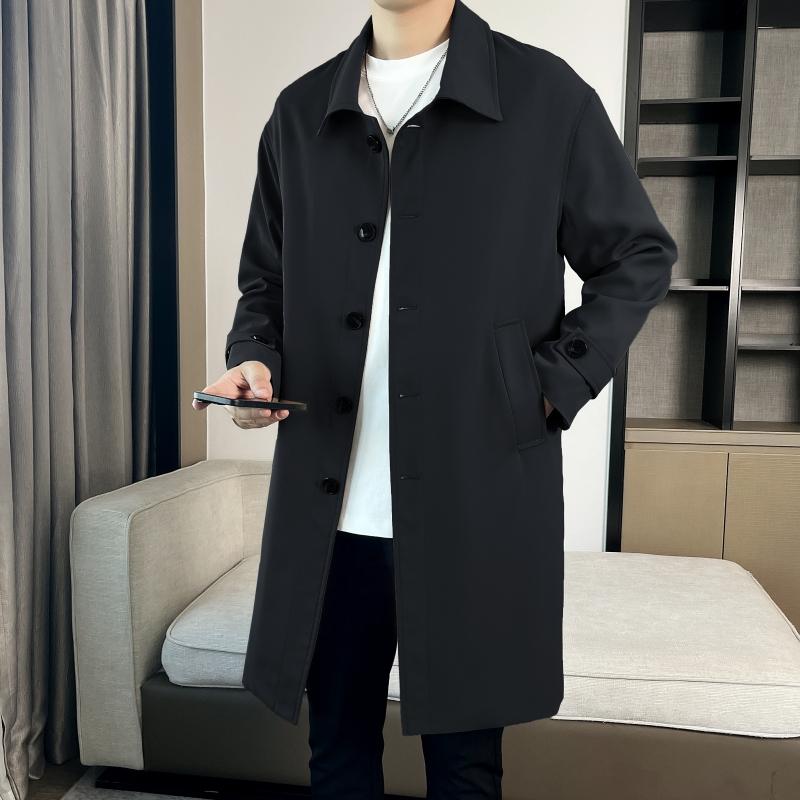メンズ ファッション 服 男性用 オシャレ シンプル 大人 かっこいい ストリート 軽量 ビジネス ウィンドブレーカー ミドル丈 カジュアル ブラック 薄手 ジャケット