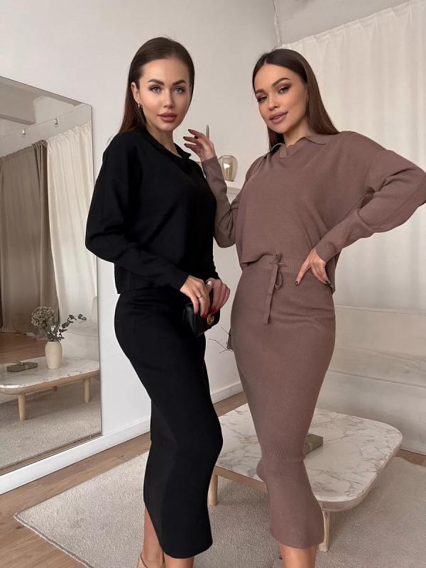レディース 流行り物 服 オシャレ カワイイ お上さん用 分かりやすい 編み物 スウェーター スコート 背広