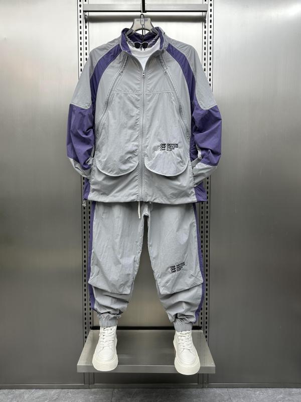 メンズ ファッション 服 男性用 オシャレ シンプル 大人 かっこいい ストリート 薄手 速乾 通気性 スーツ 男女兼 ステッチ 半袖 日焼け防止 ツーピース