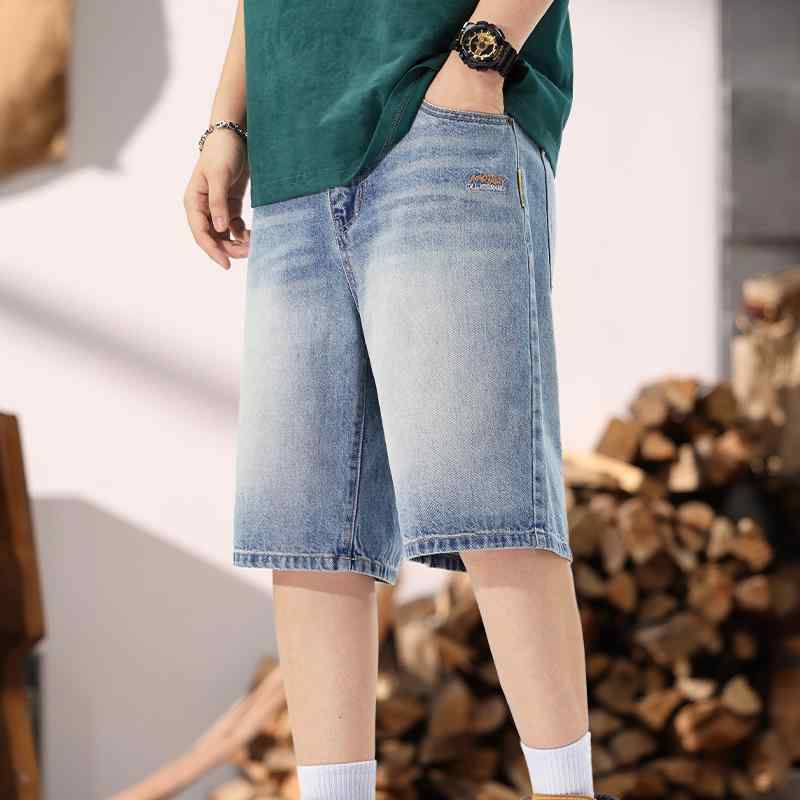 メンズ ファッション 服 男性用 オシャレ シンプル 大人 かっこいい ストリート ブルー デニム パンツ ストレート パンツ ウォッシュ加工 レトロ カジュアル パンツ