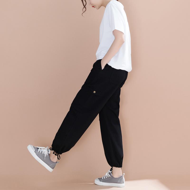 レディース ファッション オシャレ 服 女性用 シンプル 大人カワイイ 婦人服 黒 パンツ 春　秋 夏 薄手 カジュアル スポーツ 大きいサイズ