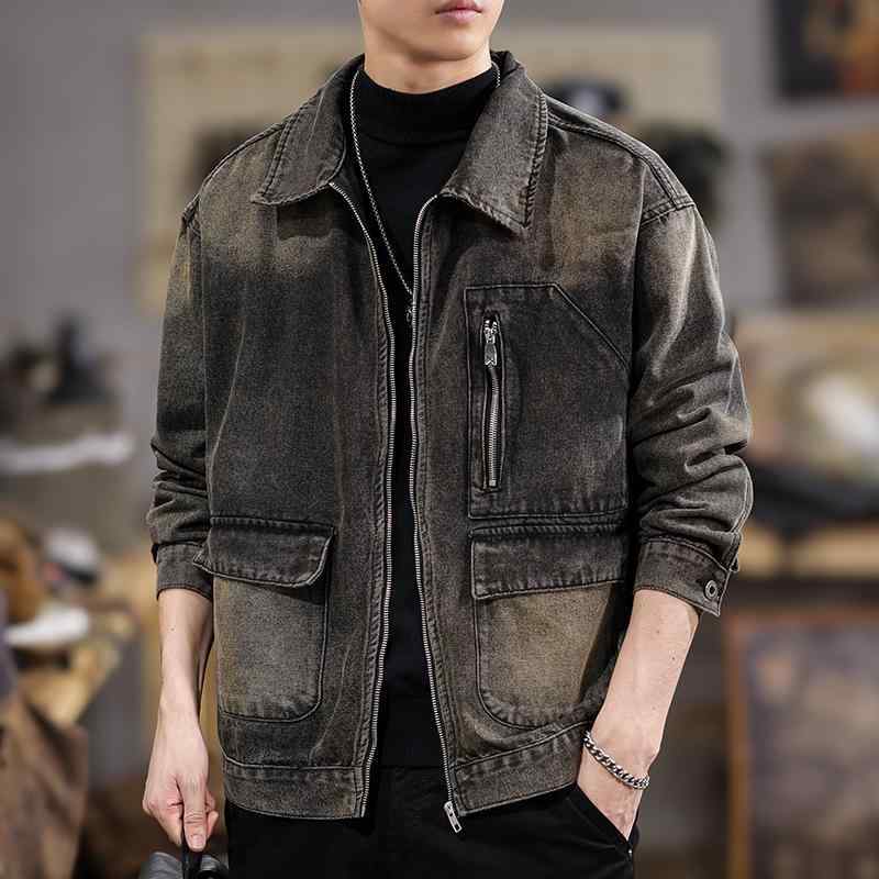 メンズ 流行り物 服 成人男性用 オシャレ 分かりやすい 成年者 かっこいい 表どおり アメリカン ジーンズ 上衣 春 ウォッシュ製作 不都合 細工物 御召しもの 上衣 トップス