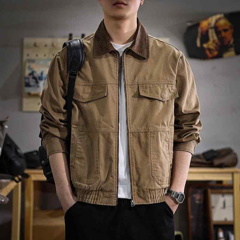 メンズ 流行り物 服 成人男性用 オシャレ 分かりやすい 成年者 かっこいい 表どおり 春 アメリカン レトロ 自動車の街 細工物 上衣 好いたらしい 心地よい いの一番 厚地の外套