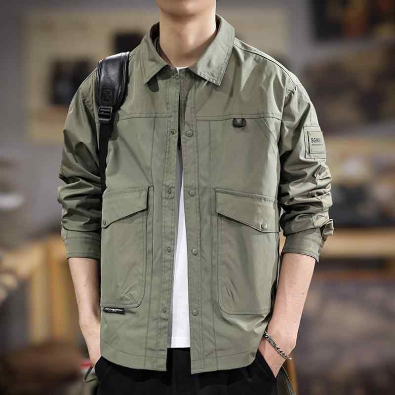 メンズ 流行り物 服 成人男性用 オシャレ 分かりやすい 成年者 かっこいい 表どおり 春 飛行士 上衣 アメリカン レトロ 細工物 御召しもの ハイエンド プルオーバー 厚地の外套