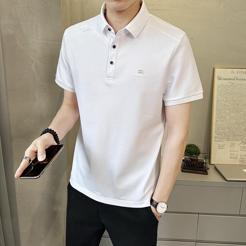 メンズ ファッション 服 男性用 オシャレ シンプル 大人 かっこいい ストリート 夏 半袖 Tシャツ ハイエンド シンプル ゆったり 半袖 ポロ シャツ