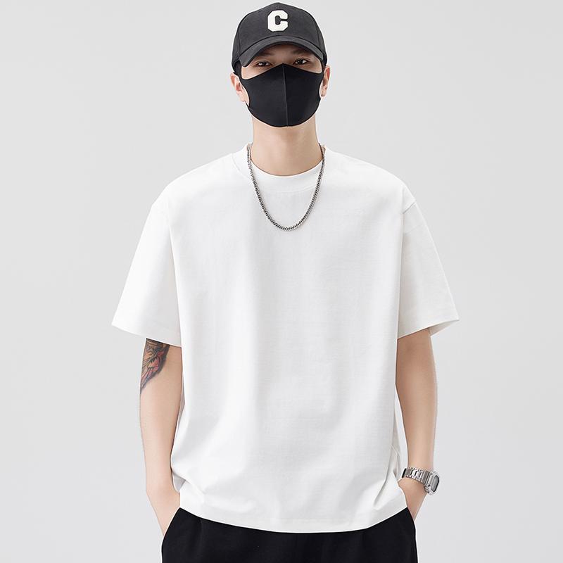メンズ ファッション 服 男性用 オシャレ シンプル 大人 かっこいい ストリート ホワイト 半袖 Tシャツ 綿 快適 シンプル ラウンドネック 半袖 夏 ハイエンド トップス
