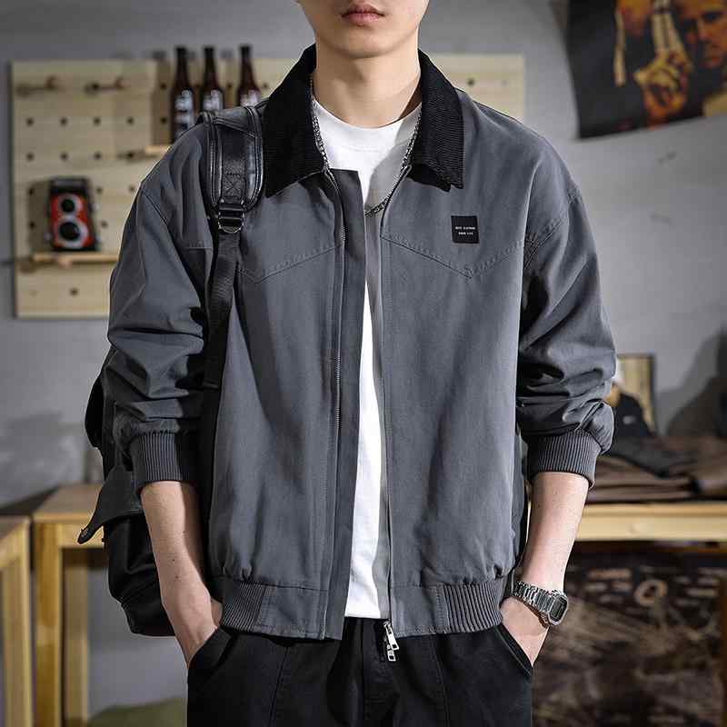 メンズ ファッション 服 男性用 オシャレ シンプル 大人 かっこいい ストリート 春 コントラストカラー カジュアル ジャケット アメリカン アウトドア フライトスタッフ ジャケット トップ |リコット
