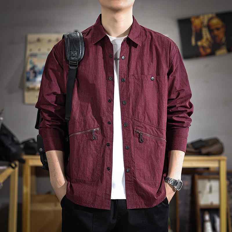 メンズ 流行り物 服 成人男性用 オシャレ 分かりやすい 成年者 かっこいい 表どおり アメリカン レトロ 細工物 お召しもの プルオーバー 春 赤 心地好い プルオーバー その他-メンズファッション
