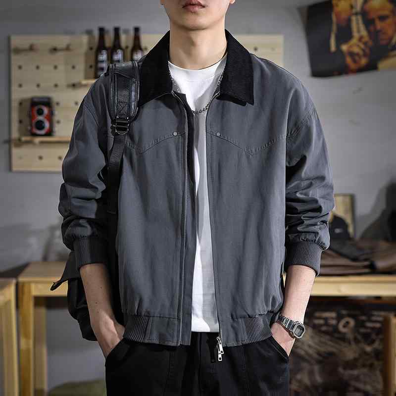 メンズ ファッション 服 男性用 オシャレ シンプル 大人 かっこいい ストリート 春 レトロ 作業服 デトロイト ジャケット アメリカン ストリート ゆったり コントラストカラー クール ジャケット |リコット