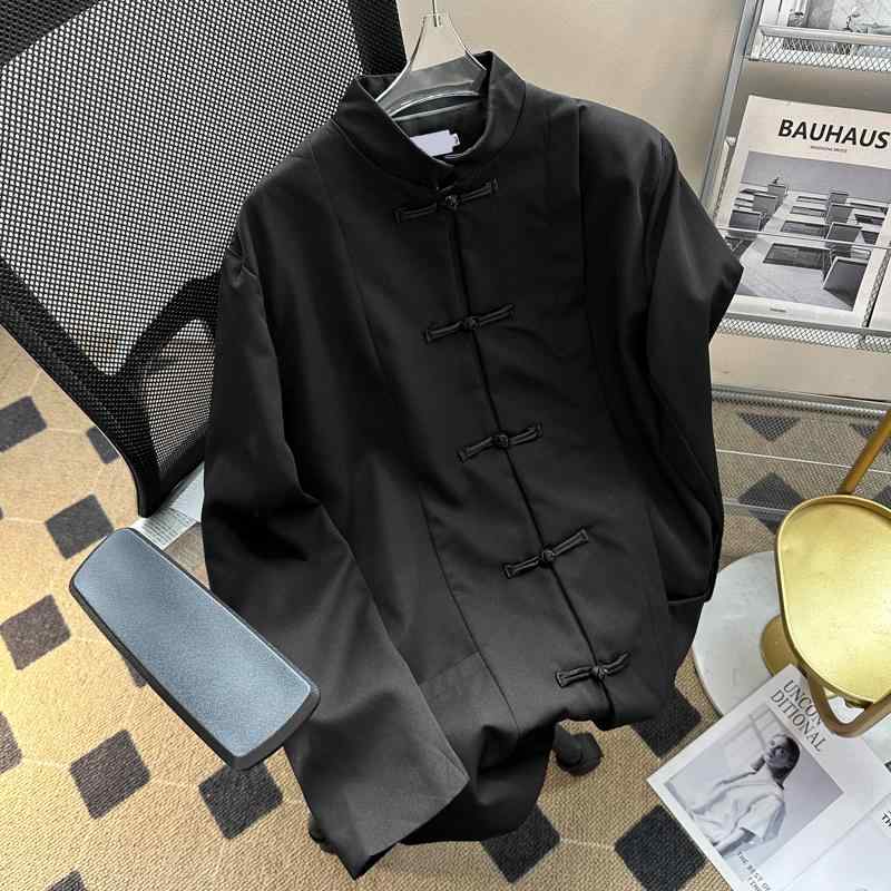春 コーデ メンズ 用 服 シンプル ファッション オシャレ 大人 かっこいい 大きいサイズ ストリート 紳士服 チュニック スーツ スタンドカラー ジャケット カジュアル ハイエンド トップス|リコット