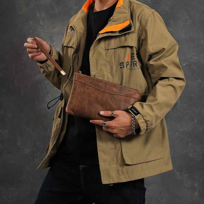 メンズ 鞄 カバン バック ファッション オシャレ アイテム 小物 レザー レトロ メンズ クラッチ バッグ 大容量 革 ハンド ウォレット 最上層牛革 ビジネス レザー ウォレット ハンド バッグ 男性
