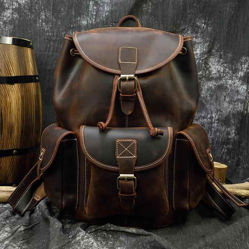 メンズ 鞄 カバン バック ファッション オシャレ アイテム 小物 メンズ 革 バック パック アメリカン 大容量 パック レザーファッション 旅行 登山 バッグ