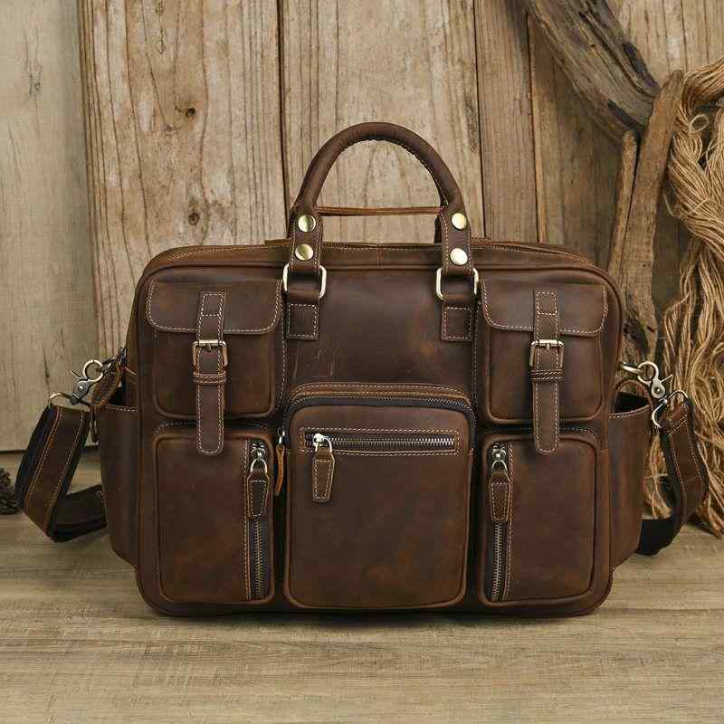 メンズ 鞄 カバン バック ファッション オシャレ アイテム 小物 レザーハンド バッグ トップ レイヤー 牛革 ショルダー バッグ メンズ バッグ 革 トラベル バッグ コンピュータ PC 収納 ー メッセンジャー バッグ バック パック