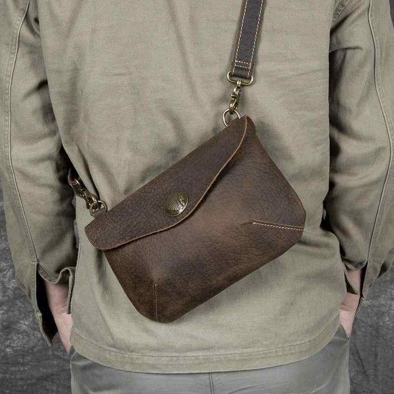 メンズ 鞄 カバン バック ファッション オシャレ アイテム 小物 ヴィンテージ レザーショルダー バッグ 革 ハンド バッグ 男女兼用 牛革 バッグ スマホ スクエア バッグ