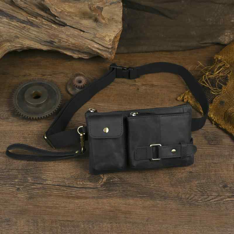 メンズ 鞄 カバン バック ファッション オシャレ アイテム 小物 牛革 レザー レトロ バッグ 多機能 メンズ 軽量 携帯電話 ツール 実用的 ウエスト