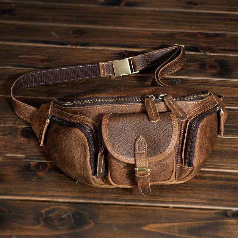 メンズ 鞄 カバン バック ファッション オシャレ アイテム 小物 メンズ ヴィンテージ トップ レイヤー 牛革 ウエスト バッグ レジャー アウトドア 登山 旅行 クロス ボディ レザー チェスト バイク |リコット