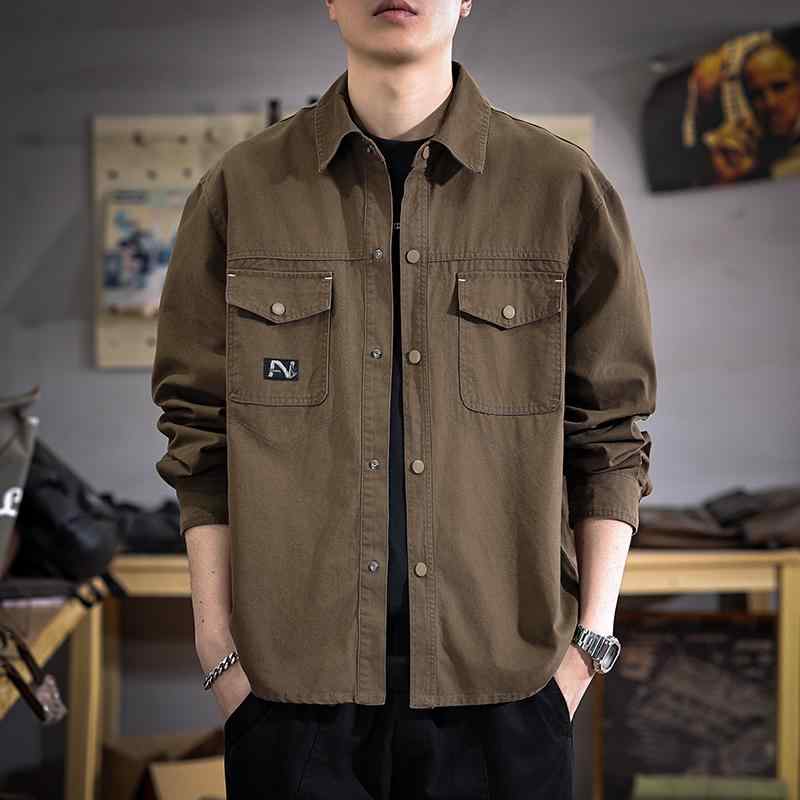 メンズ 流行り物 服 成人男性用 オシャレ 分かりやすい 成年者 かっこいい 表どおり アメリカン レトロ 綿 御勤め服 長袖 プルオーバー 春 ゆったり 心地よい プルオーバー 上衣