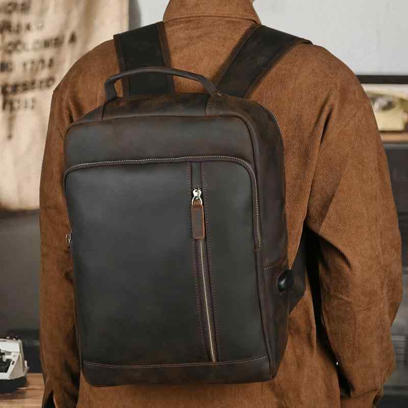 メンズ 鞄 カバン バック ファッション オシャレ アイテム 小物 アメリカン レトロ レザー メンズ バック パック 大容量 パック 革 コンピュータ PC 収納 バッグ 牛革 トラベル ビジネス