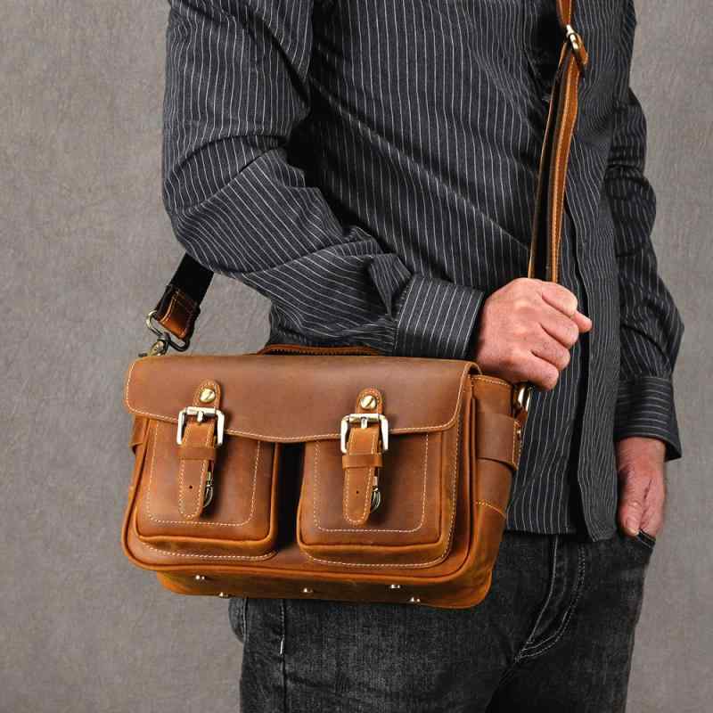 メンズ 鞄 カバン バック ファッション オシャレ アイテム 小物 レザー メッセンジャー バッグ メンズ 一眼レフ カメラ バッグ 革 クロス ボディ バッグ カメラ 保護 メンズ バッグ ショルダー バッグ