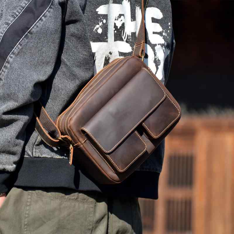 メンズ 鞄 カバン バック ファッション オシャレ アイテム 小物 レザー シンプル レトロ メッセンジャー バッグ メンズ ショルダー カジュアル 大容量 ビジネス リュック 革 バッグ
