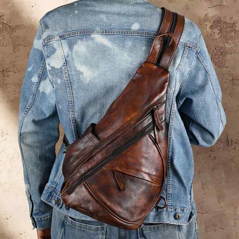 メンズ 鞄 カバン バック ファッション オシャレ アイテム 小物 タンニン なめし 牛革 メッセンジャー バッグ リュック ショルダー バッグ 革 メンズ バッグ カジュアル チェスト バッグ