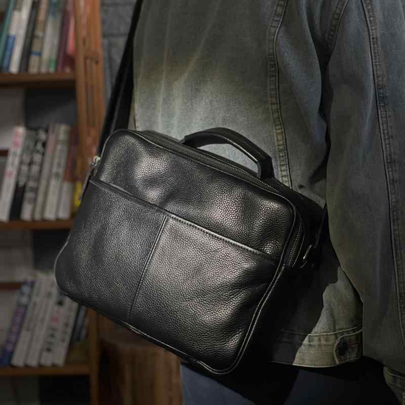 メンズ 鞄 カバン バック ファッション オシャレ アイテム 小物 スロー タイム ショルダー バッグ メンズ 革 横型 ソフトレザー メッセンジャー バッグ 最上層牛革 ポストマン カジュアル レトロ バック パック |リコット