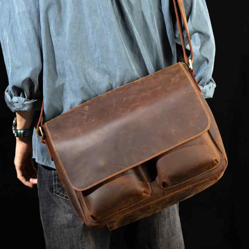 メンズ 鞄 カバン バック ファッション オシャレ アイテム 小物 レザー メンズ バッグ レトロ 最上層牛革 ショルダー クロス ボディ バッグ
