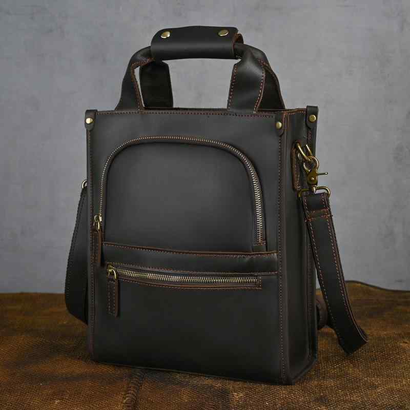 メンズ 鞄 カバン バック ファッション オシャレ アイテム 小物 レザー メンズ ショルダー クロス ボディ バッグ レトロ 大容量 最上層牛革 単品 ハンド バッグ バッグ |リコット