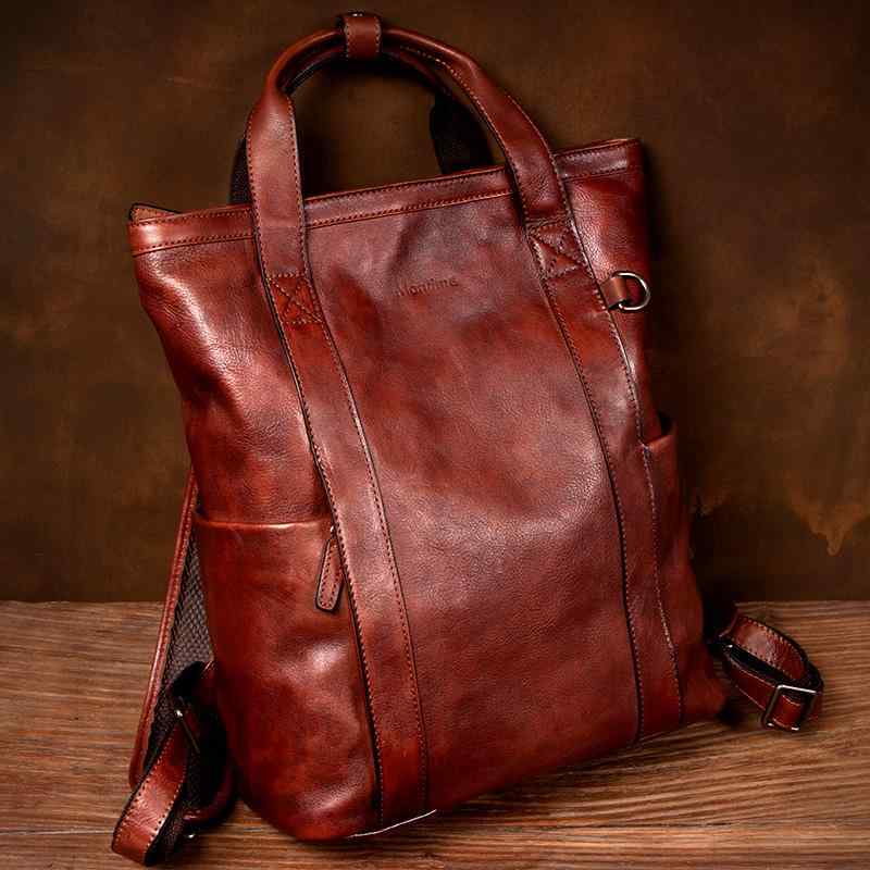 メンズ 鞄 カバン バック ファッション オシャレ アイテム 小物 レトロ 刷毛 リュックサック 大容量 男女兼用 最上層牛革 タンニン なめし 牛革 パソコン バッグ 15,089円