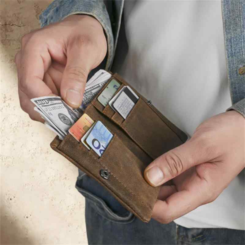 メンズ ファッション オシャレ アイテム 小物 レトロ 第一層 牛革 ジッパー 財布 レディース カジュアル マルチ カードスロット 革 財布 カジュアル