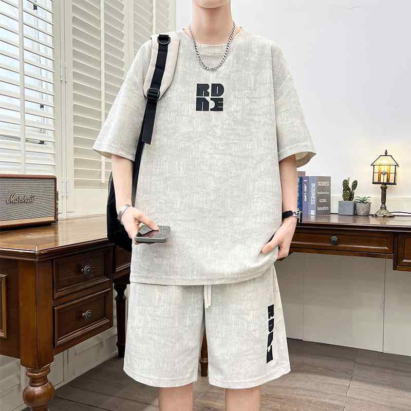 メンズ ファッション 服 男性用 オシャレ シンプル 大人 かっこいい ストリート 夏 カジュアル スーツ スタイル スポーツ パンツ 半袖 ツーピーススーツ