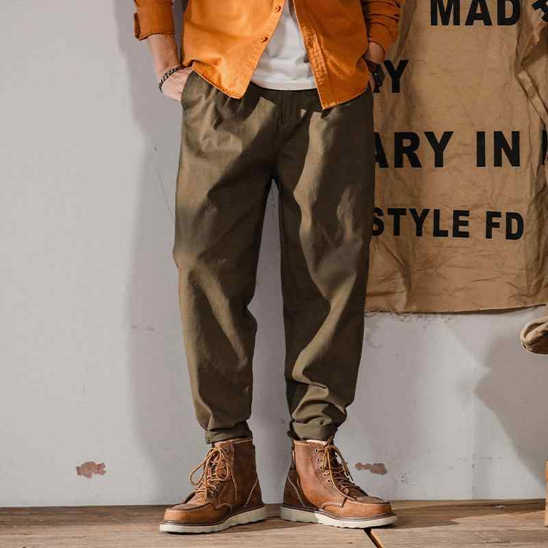 メンズ 流行り物 服 成人男性用 オシャレ 分かりやすい 成年者 かっこいい 表どおり 意中の女 カーキ 心地好い 細工物 ズボン下 ゆったり 分かりやすい 好いたらしい テーパード ズボン下