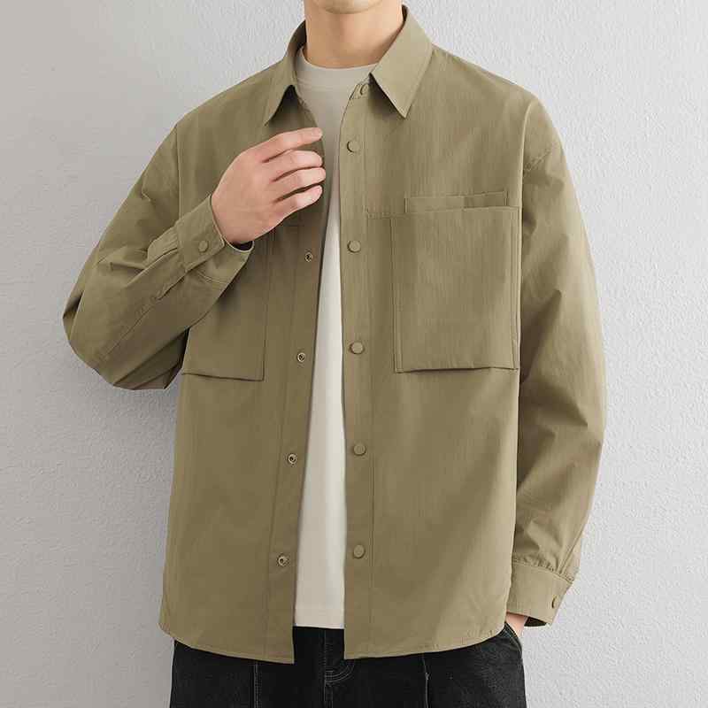 メンズ 流行り物 服 成人男性用 オシャレ 分かりやすい 成年者 かっこいい 表どおり ハイエンド 上衣 トップス 春 秋 長袖 プルオーバー アウター
