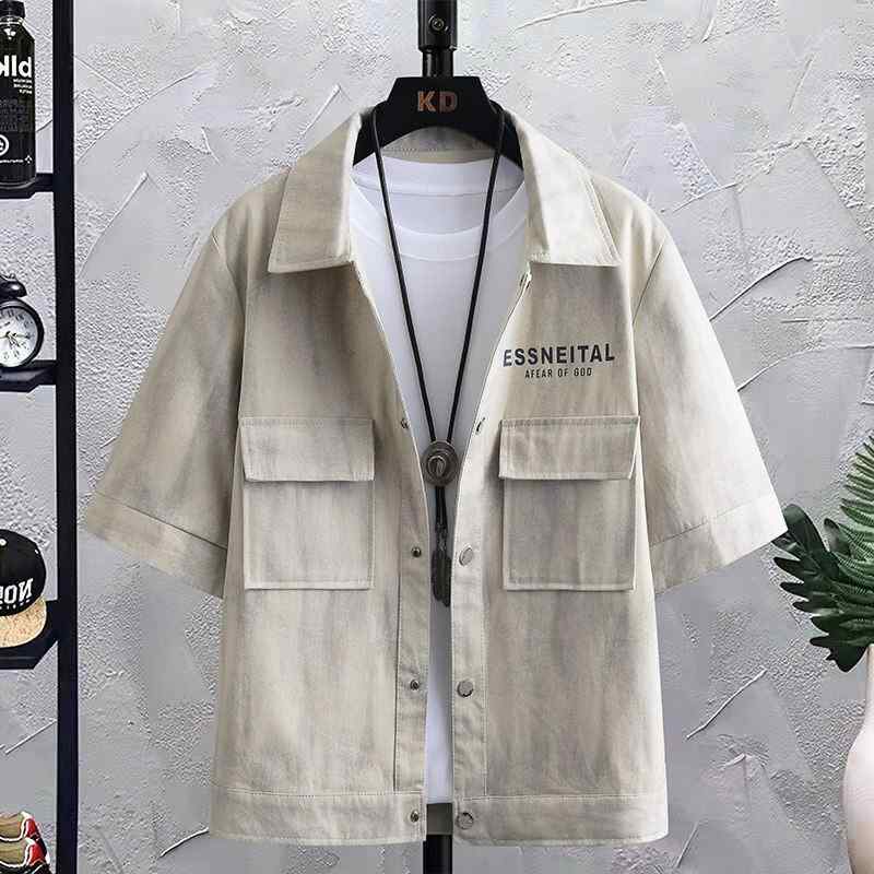 メンズ ファッション 服 男性用 オシャレ シンプル 大人 かっこいい ストリート 夏 ミドルスリーブ 薄手 ジャケット カジュアル タイダイ トップス 五分袖 6,674円