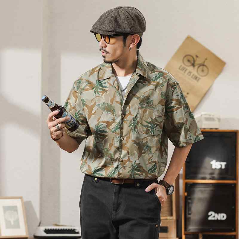メンズ ファッション 服 男性用 オシャレ シンプル 大人 かっこいい ストリート アメリカン キューバカラー フラワー シャツ 半袖 夏 薄手 ゆったり カジュアル シャツ