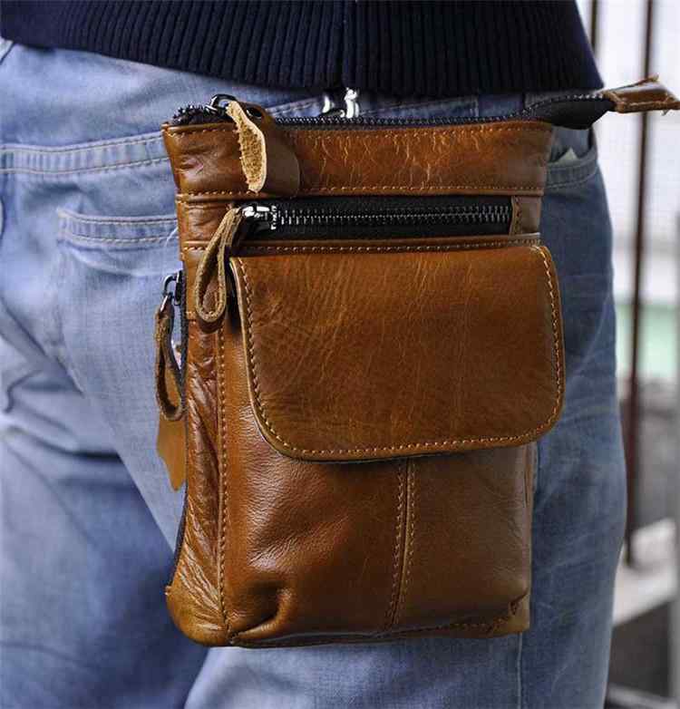 メンズ 鞄 カバン バック ファッション オシャレ アイテム 小物 レトロ レザー スマホ バッグ 第1層 牛革 ショルダー クロス ボディ バッグ カジュアル メンズ ウエスト バッグ