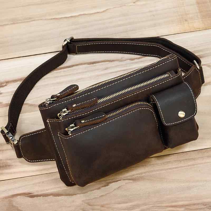 メンズ 鞄 カバン バック ファッション オシャレ アイテム 小物 メンズ 革 ウエスト バッグ カジュアル レトロ ファッション レザー スマホ バッグ 最上層牛革 チェスト ショルダー クロス ボディ
