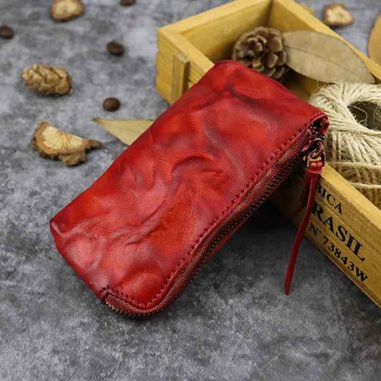 メンズ 鞄 カバン バック ファッション オシャレ アイテム 小物 財布 タンニン なめし革 手描き レトロ スタイル 薄型 カードホルダー ミニ 小銭入れ 収納 書類 バッグ