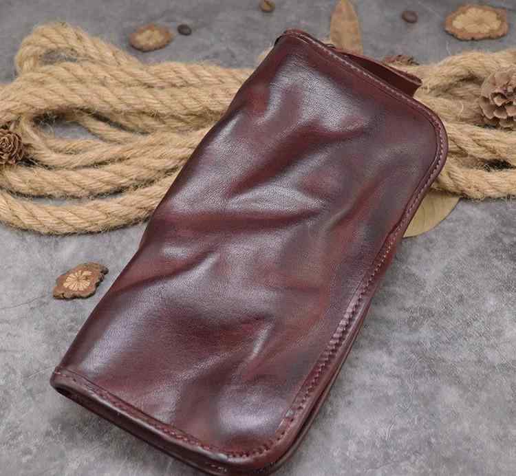 メンズ 鞄 カバン バック ファッション オシャレ アイテム 小物 メンズ 革 クラッチ レトロ 牛革 長財布 大容量 レザー ジッパー |リコット