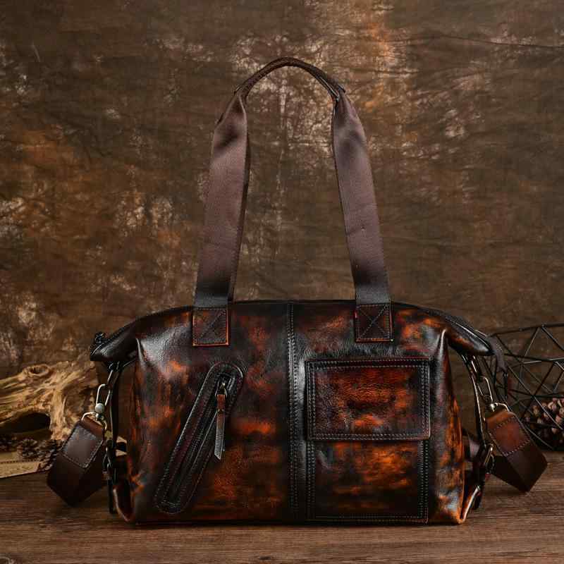 メンズ 鞄 カバン バック ファッション オシャレ アイテム 小物 革 レトロ ハンドヘルド 旅行 バッグ 最上層牛革 アンティーク調 メッセンジャー バッグ 多機能 大容量 メンズ バッグ