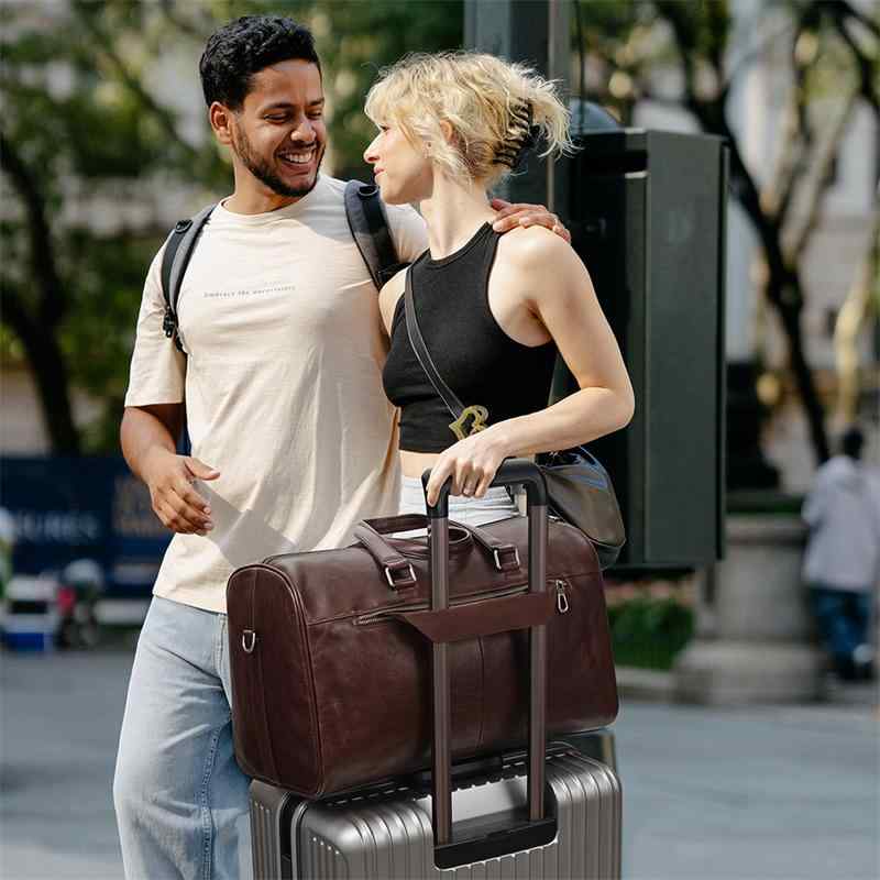 メンズ ファッション オシャレ アイテム 小物 レトロ なめし 第一層 牛革 ビジネス 旅行 バッグ レディース 革 ハンド バッグ 荷物 バッグ |リコット