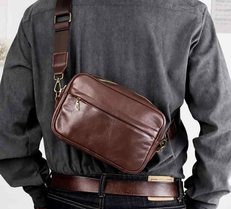 メンズ ファッション オシャレ アイテム 小物 革 バッグ ショルダー クロスボディ カジュアル レトロ メッセンジャー タンニン なめし 牛革 バックパック