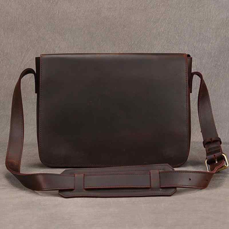 メンズ 鞄 カバン バック ファッション オシャレ アイテム 小物 レザーショルダー バッグ 革 フリップ クロス ボディ バッグ メンズ 収納 通勤 バッグ ブリーフ ケース ｜リコット