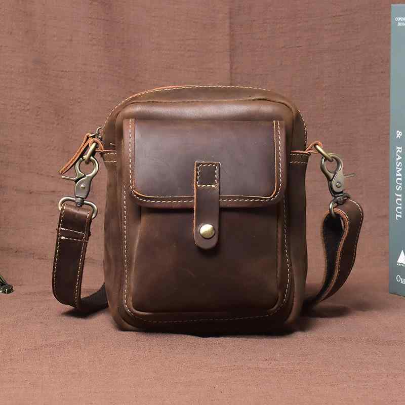 メンズ 鞄 カバン バック ファッション オシャレ アイテム 小物 シンプル メンズ バッグ 最上層牛革 レトロ レザーショルダー バッグ カジュアル 革 メンズ クロス ボディ バッグ クロスボーダー スクエア バッグ