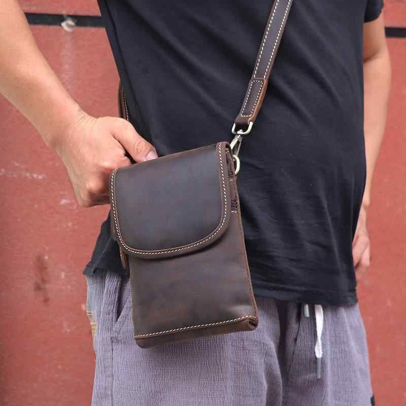 メンズ 鞄 カバン バック ファッション オシャレ アイテム 小物 レザー メンズ バッグ メンズ ショルダー クロス ボディ バッグ 革 携帯電話 ウエスト バッグ ズボン ベルト 最上層牛革 ショルダー バッグ